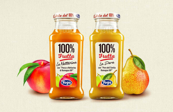 Da Yoga due novità per la ripartenza dei bar: ecco i succhi 100% frutta alla pesca e pera IGP