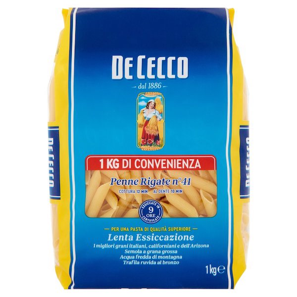 PASTA DE CECCO PENNE RIGATE N. 41 1KG