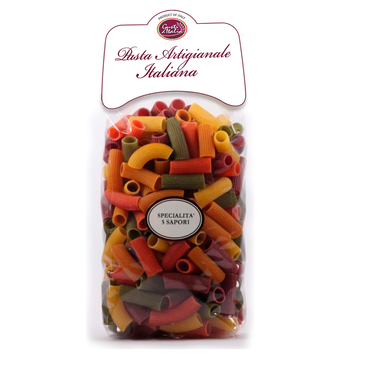ARTISAN PASTA GUSTI D’ITALIA 5 FLAVORS RIGATONI 500GX12