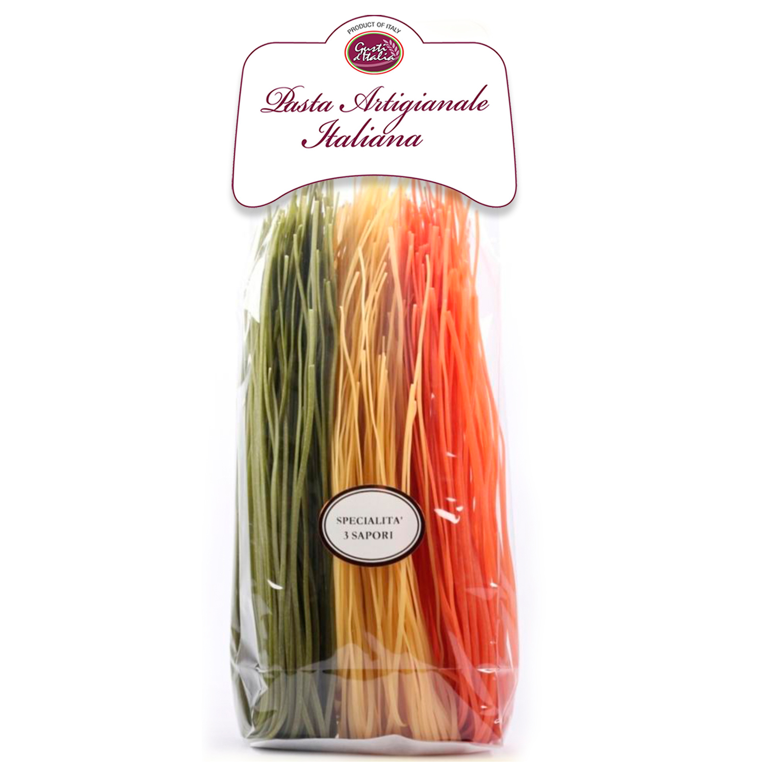 ARTISAN PASTA GUSTI D ITALIA 3 FLAVORS LINGUINE 500X10