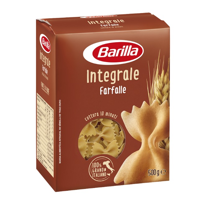 PASTA BARILLA FARFALLE INTEGRA 500GX12