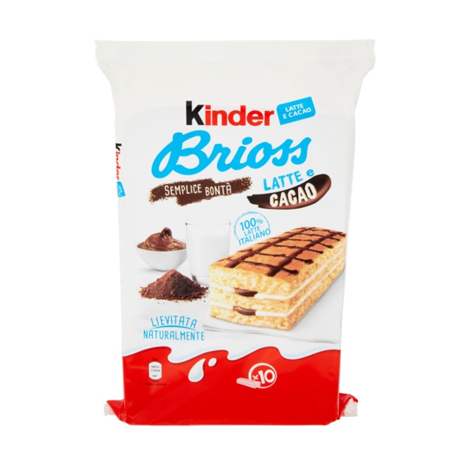 KINDER BRIOSS LATTE E CACAO 28 G T10 X12