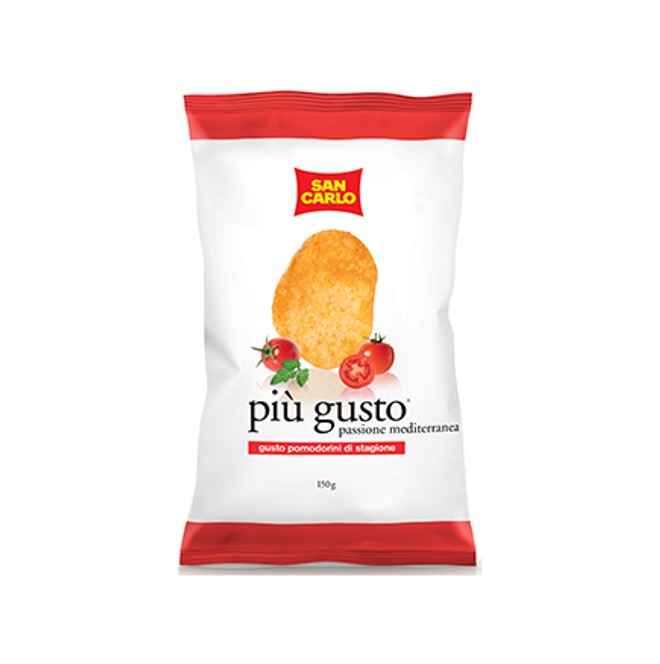PATATINE PIU GUSTO POMODORINI 50 G X 20