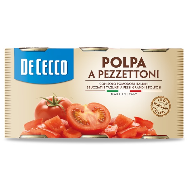 CHOPPED TOMATO PULP DE CECCO 400 G X 4 X 3 CLUSTER