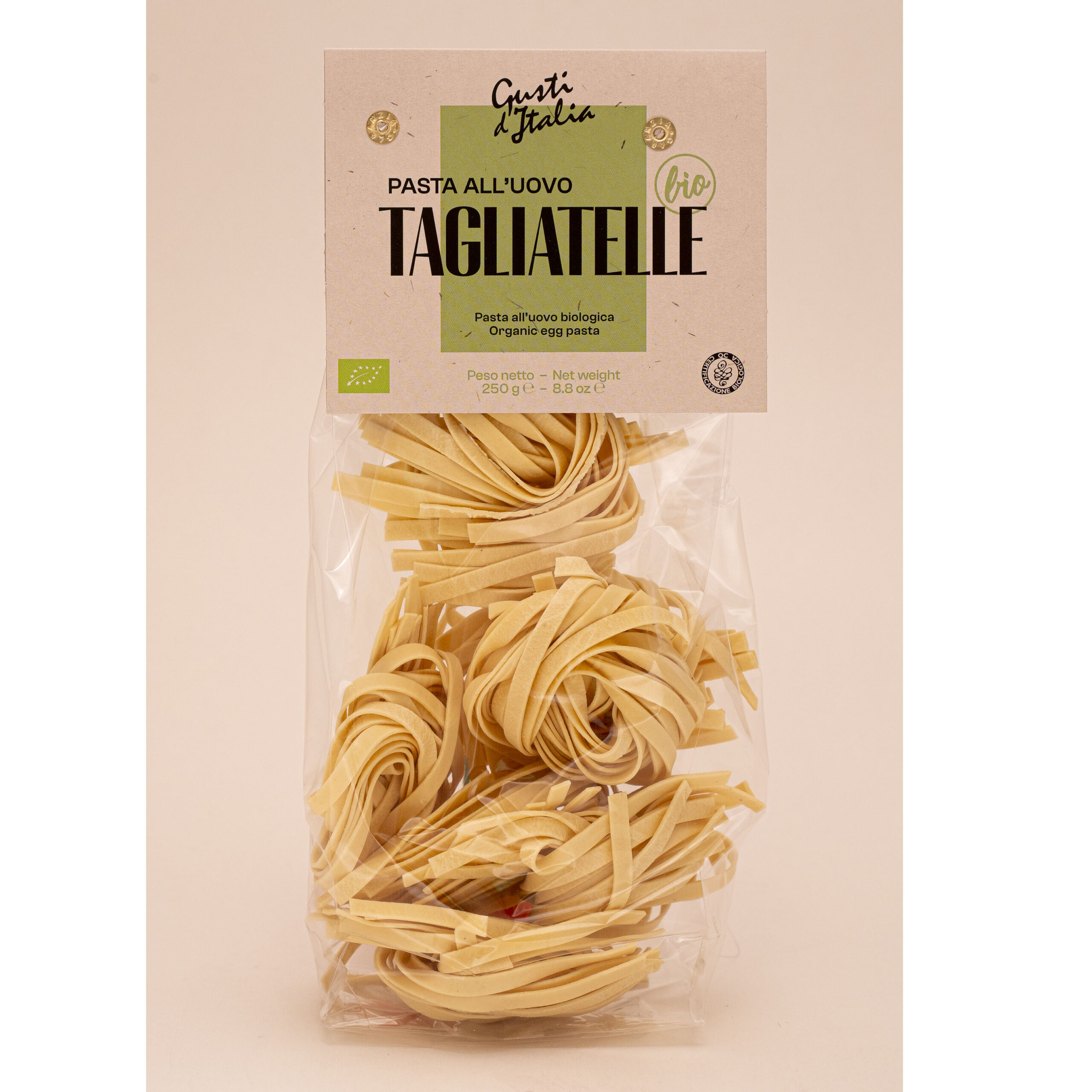 TAGLIATELLE ALL’UOVO BIO GUSTI 250G X16