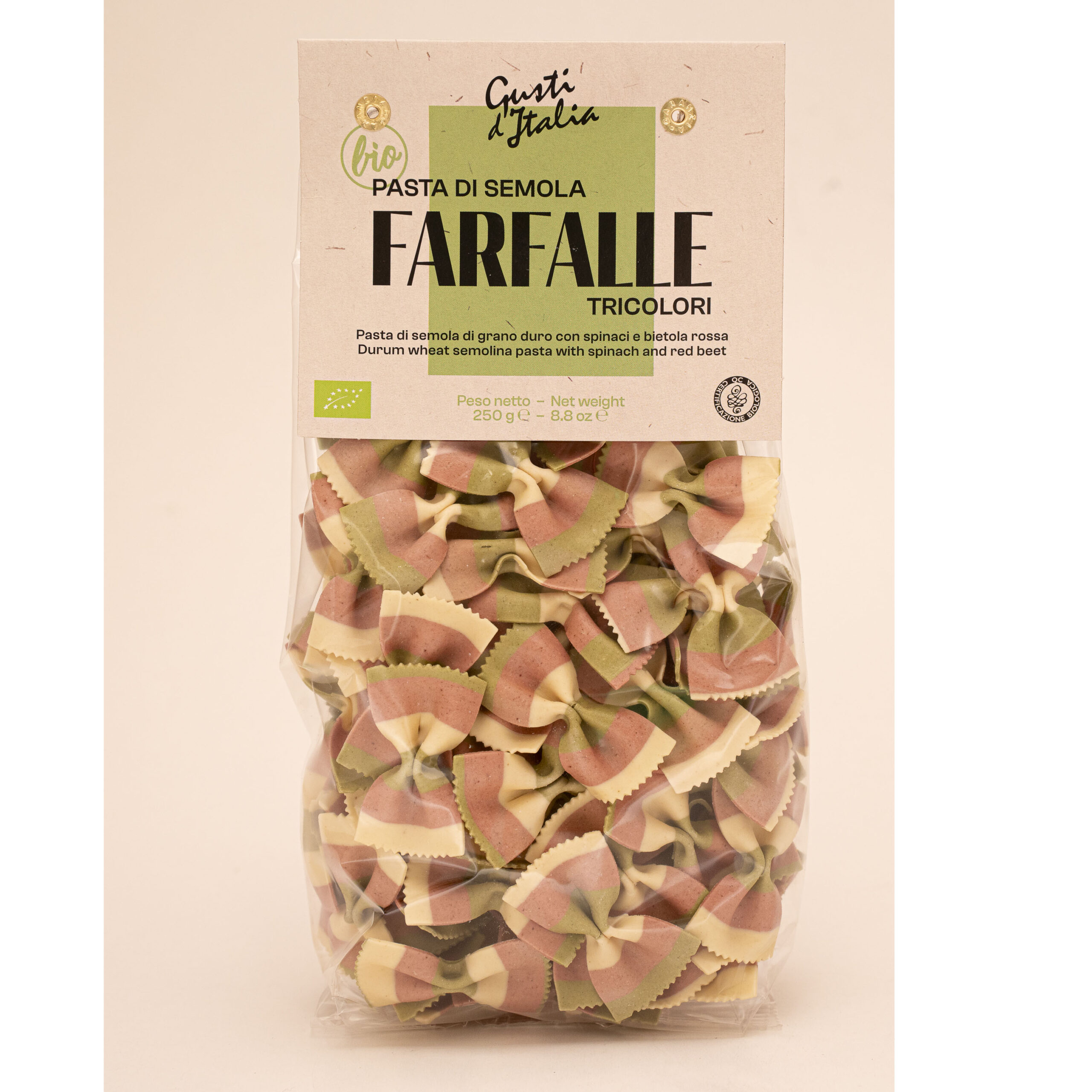 CONFEZIONE FARFALLE BIO GUSTI D’ITALIA 250 GR