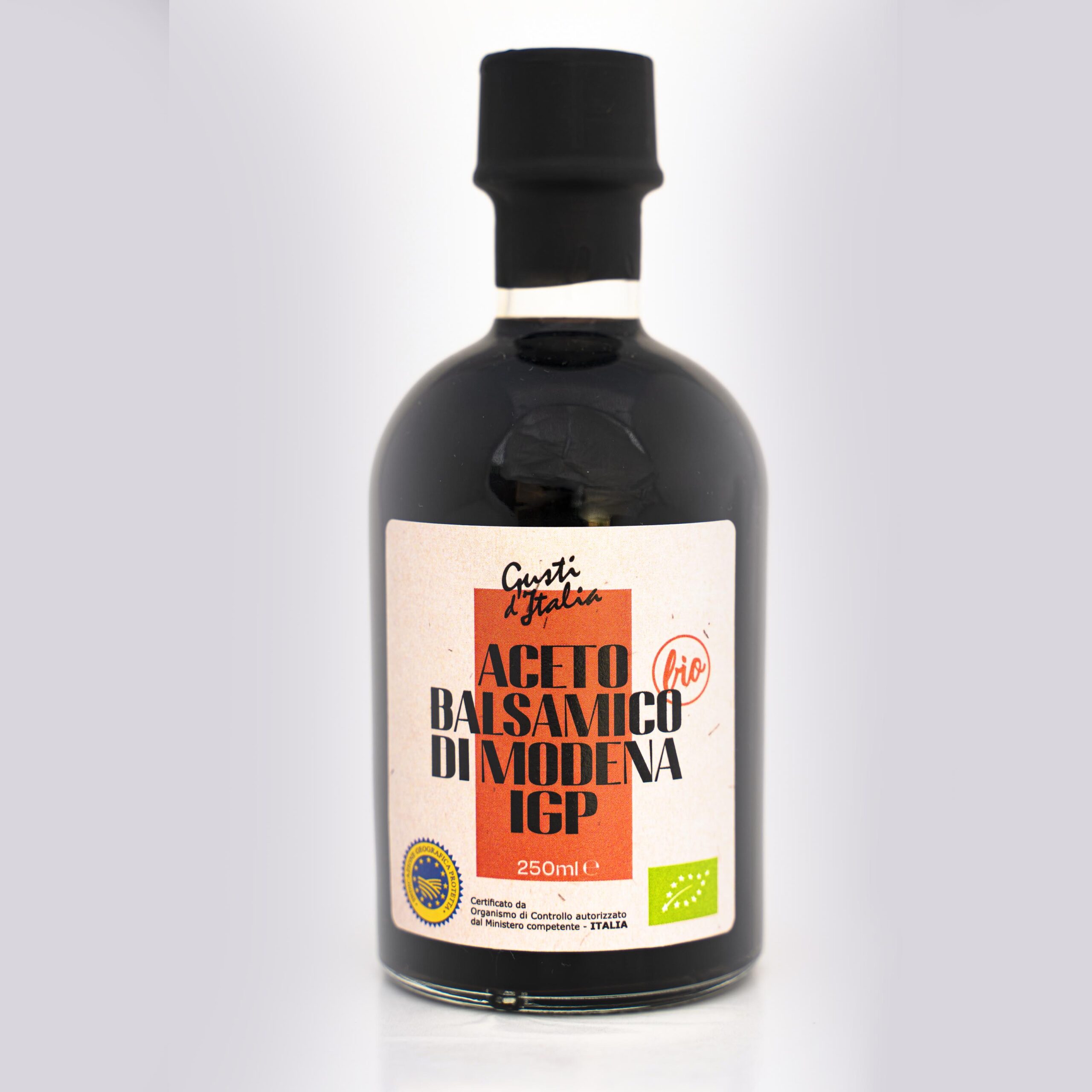 BALSAMIC VINEGAR OF MODENA IGP ORGANIC GUSTI D'ITALIA 250ML X 12 BOTTLES