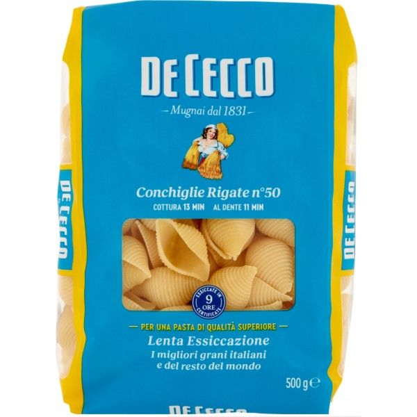 PASTA DECECCO CONCHIGLIE RIGA 50 500GX24