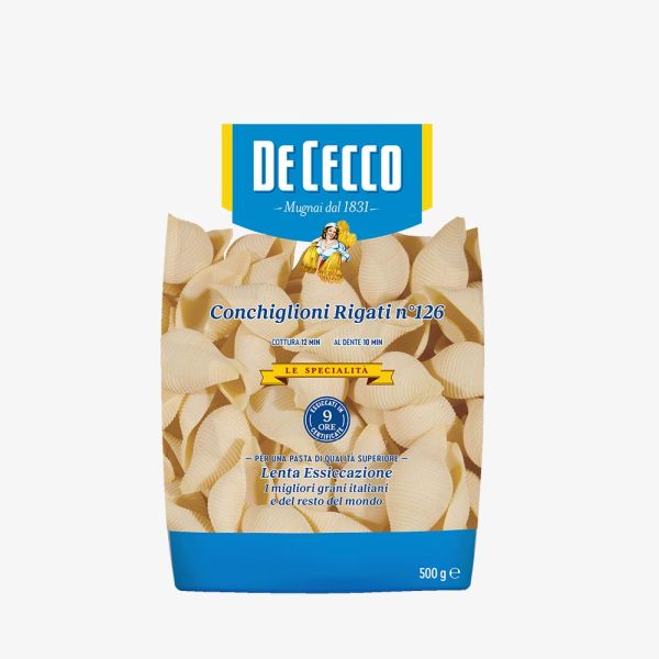 PASTA DECECCO CONCHIGLIONI RIGA 500GX12