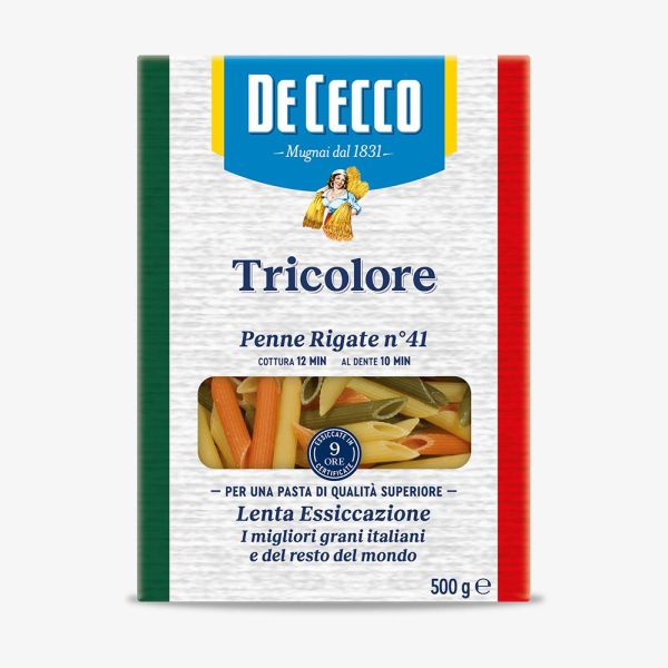 PASTA DECECCO PENNE RIGA TRICOL 500GX12