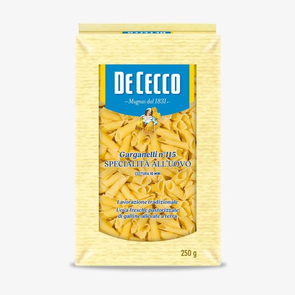 PASTA DECECCO GARGANELLI UOVO 250GX20