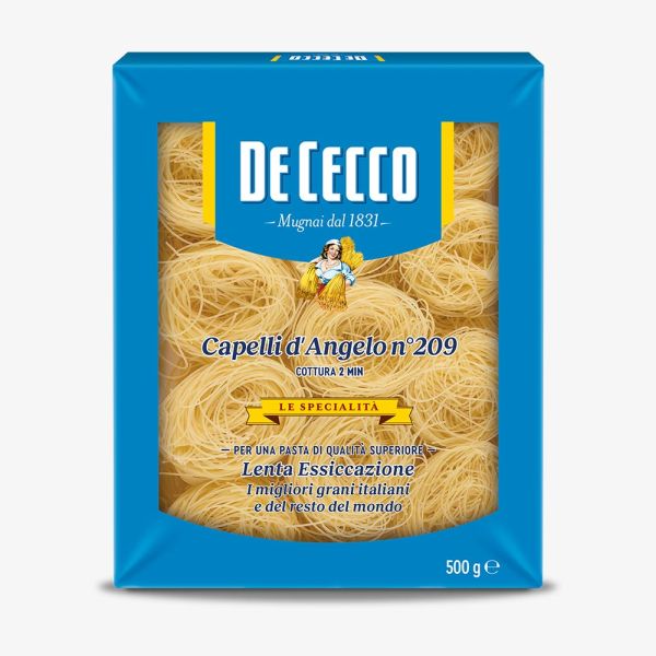 PASTA DE CECCO NESTS OF SEMOLI NA CAPELLI D’ANGELO 500GX8