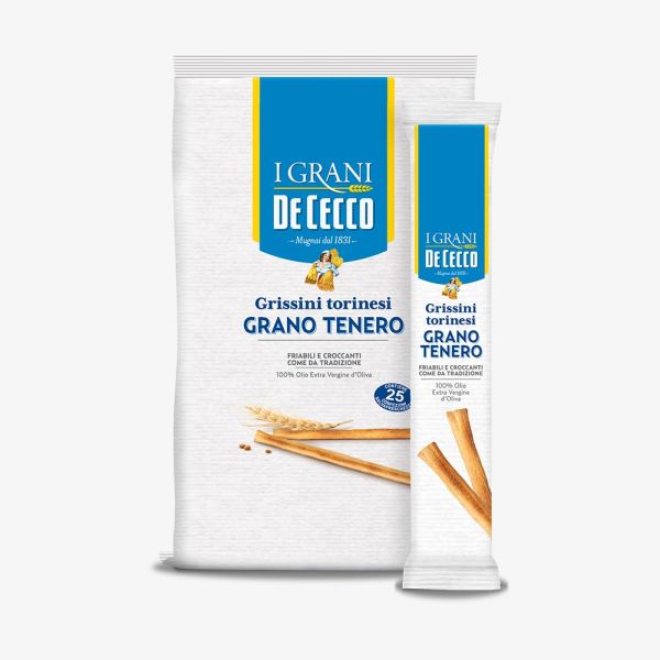 BREADSTICKS GRISSINI TORINESI DE CECCO 375GX12