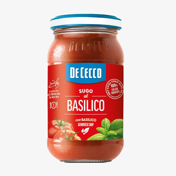 DE CECCO SUGO AL BASILICO 12X200 GR. VET