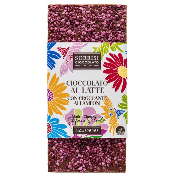 B&S MILK CHOCOLATE W/CRISPY RASPBERRY BAR 80GX10