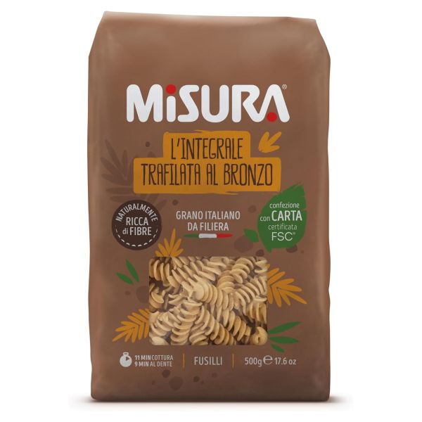 PASTA MISURA FUSILLI INTEGRALE 500GX12