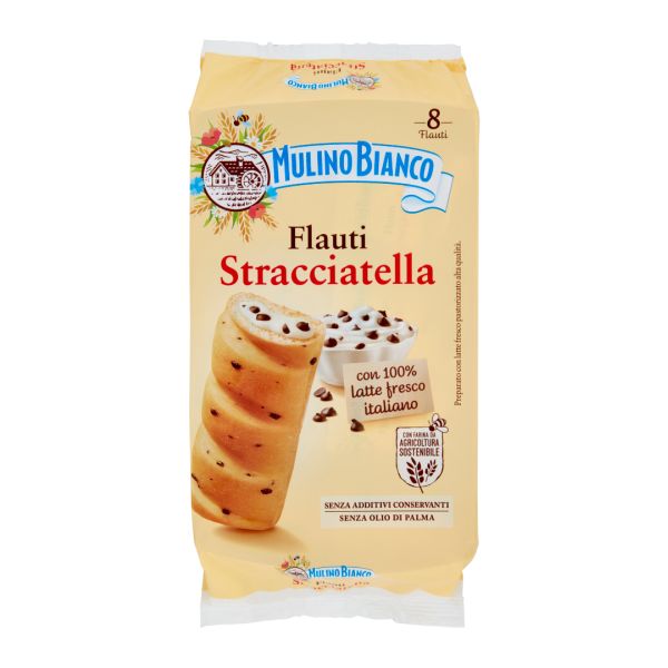SNACK STRACCIATELLA FLAUTI MULINO BIANCO 35GX8X12