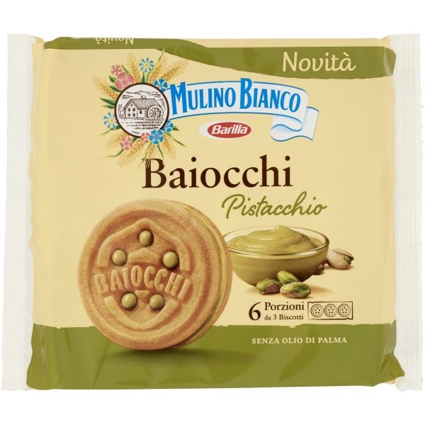 BISCUITS MULINO BIANCO BAIOCCHI PISTACCIO 168GRX9