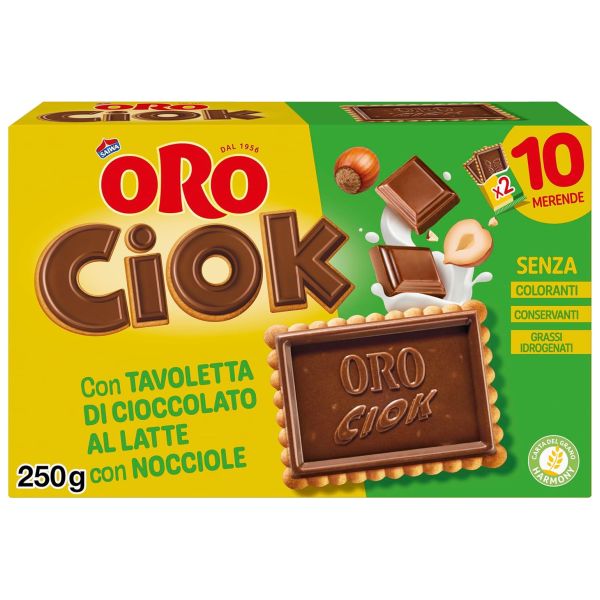 ORO CIOK BISCOTTI NOCCIOLA 250 GR X 14
