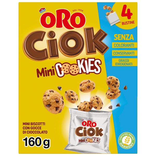 ORO CIOK MINI COOKIES 160 GR X 12