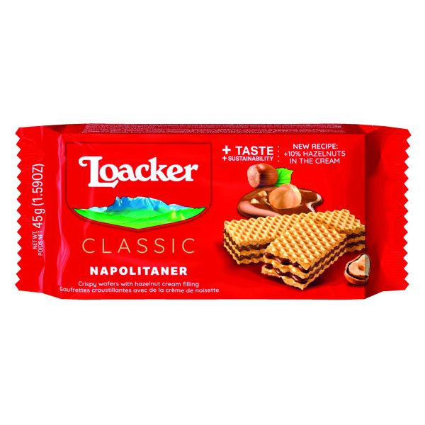 LOACKER WAFER NAPOLITANER 45GX25X12
