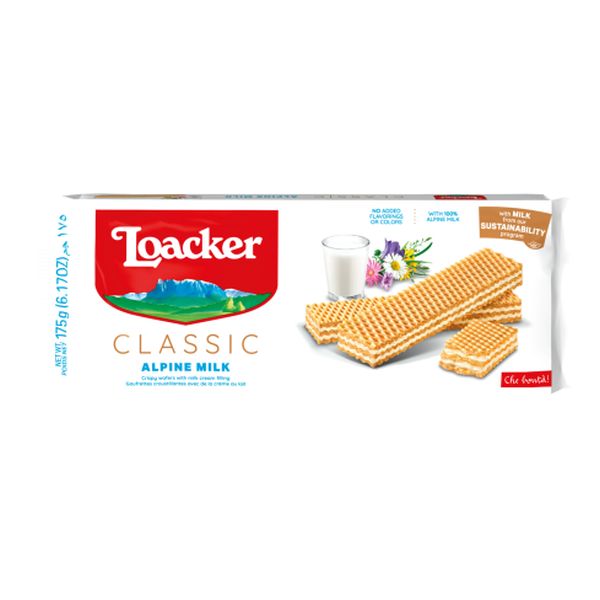 LOACKER WAFER ALPINE MILK 45GX25X12