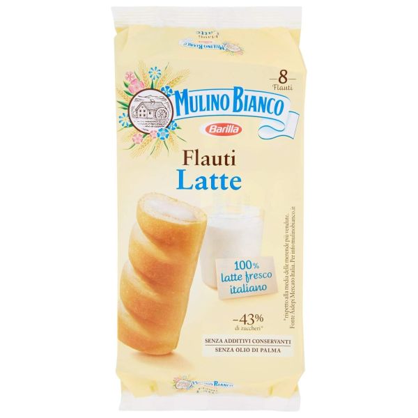 SNACK MILK FLAUTI MULINO BIANCO 35GX8X12