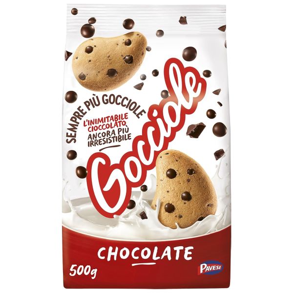 BISCOTTI PAVESI GOCCIOLE CIOCC 500GRX24