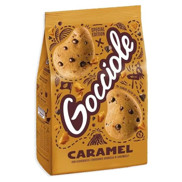 BISCOTTI PAVESI GOCCIOLE CARAMEL 300GX12