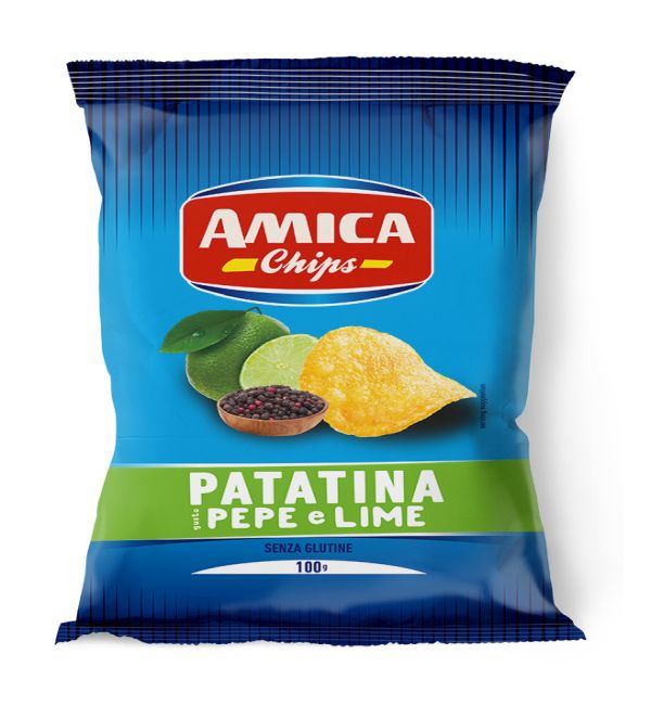 PATATINE AMICA CHIPS PEPE&LIME 50GX21