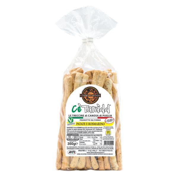 TRECCINE PATATE ROSMARINO 350 GR X 16